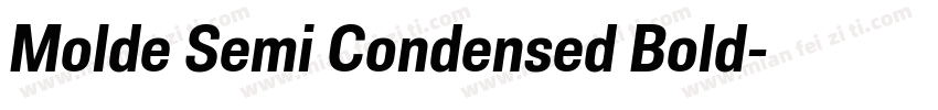 Molde Semi Condensed Bold字体转换